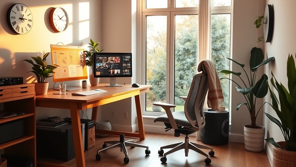 create comfortable organized workspace