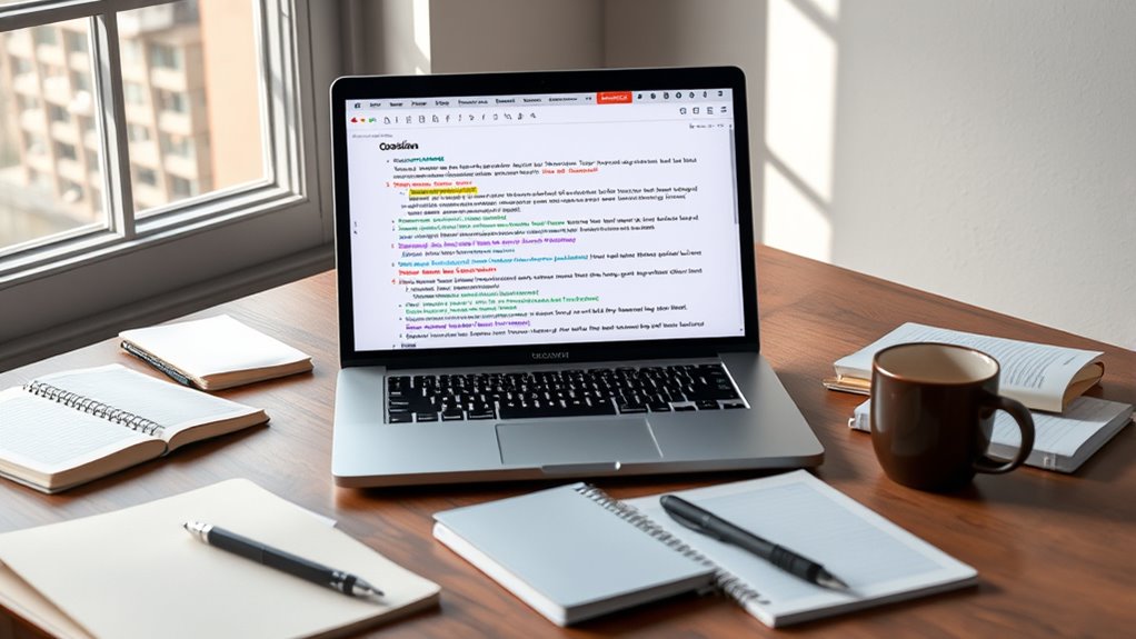 organized visual structured notes