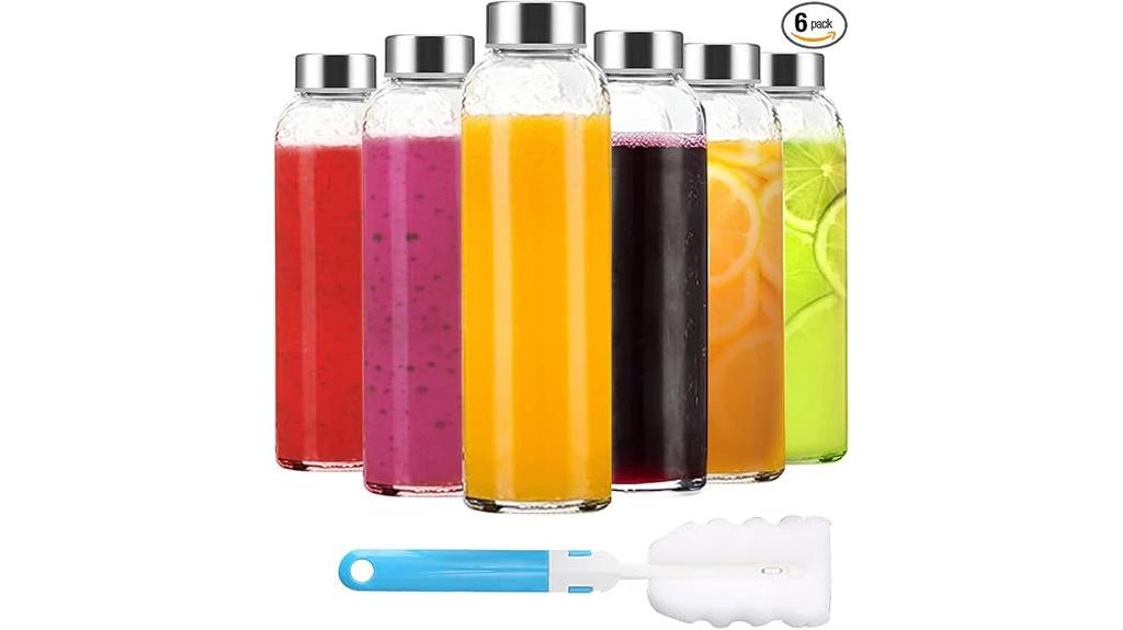 18 oz clear glass bottles