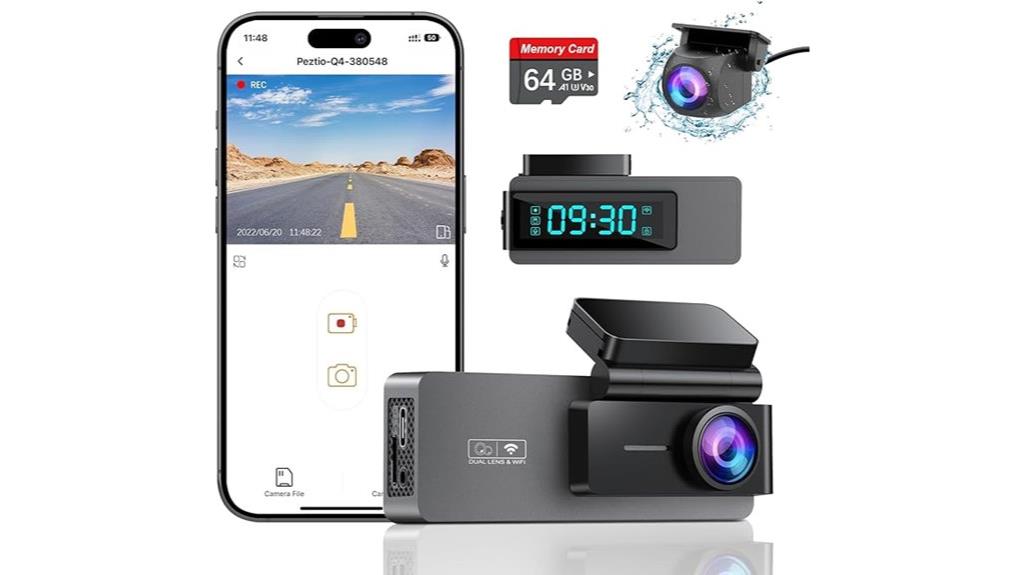 4k front rear dashcam