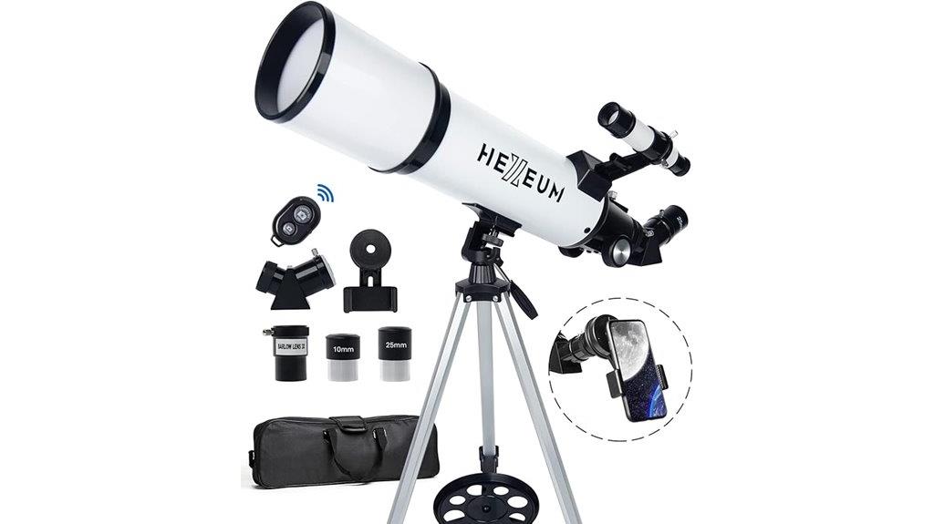 80mm refractor telescope