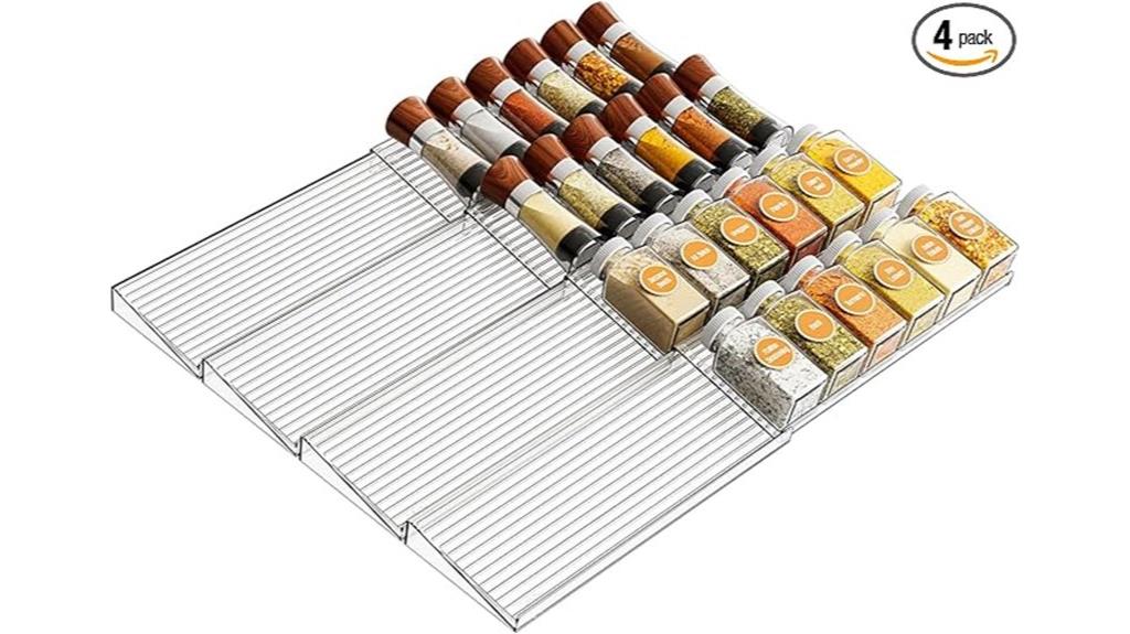 acrylic four tier spice organizer