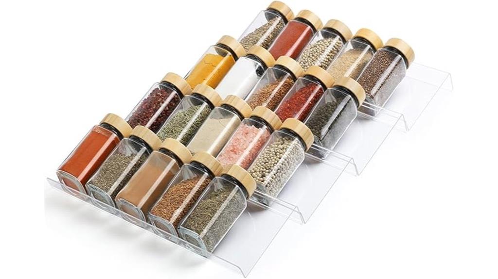 acrylic four tier spice rack