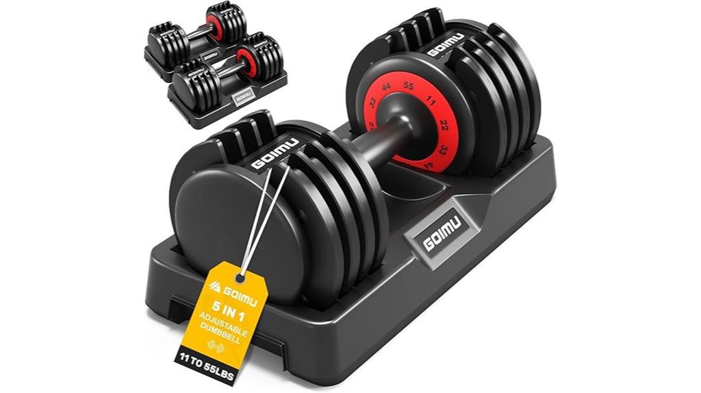 adjustable 25lb dumbbell set