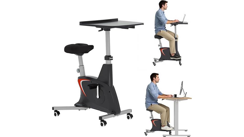 adjustable desk exercise bike
