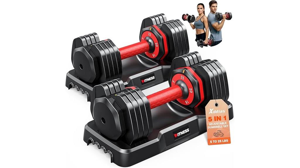 adjustable dumbbell set