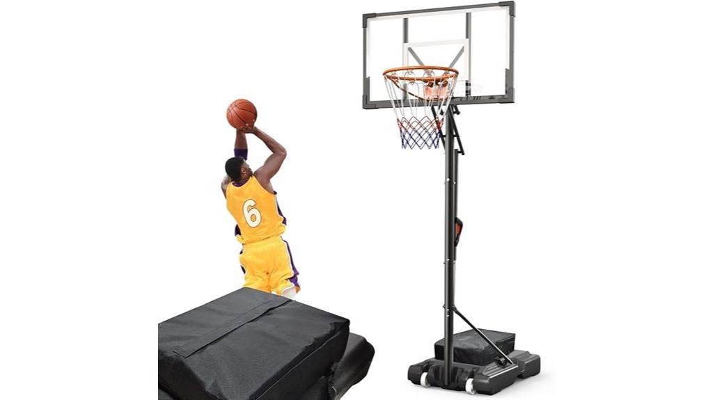 adjustable portable basketball hoop