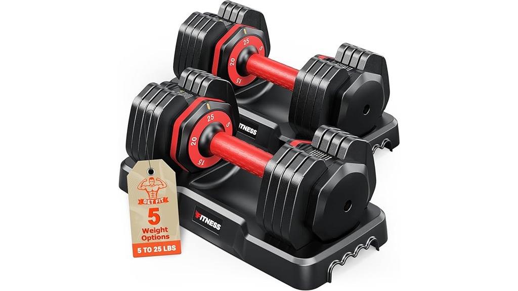 adjustable two dumbbell home gym