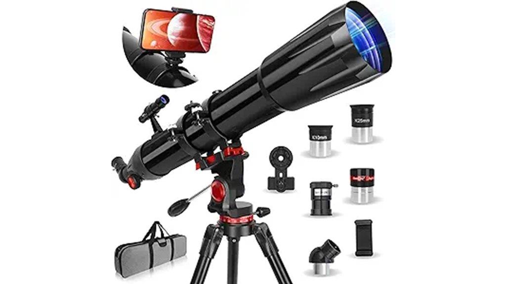 adult telescope with 90mm aperture