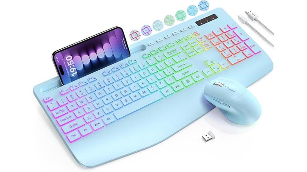 backlit wireless keyboard mouse