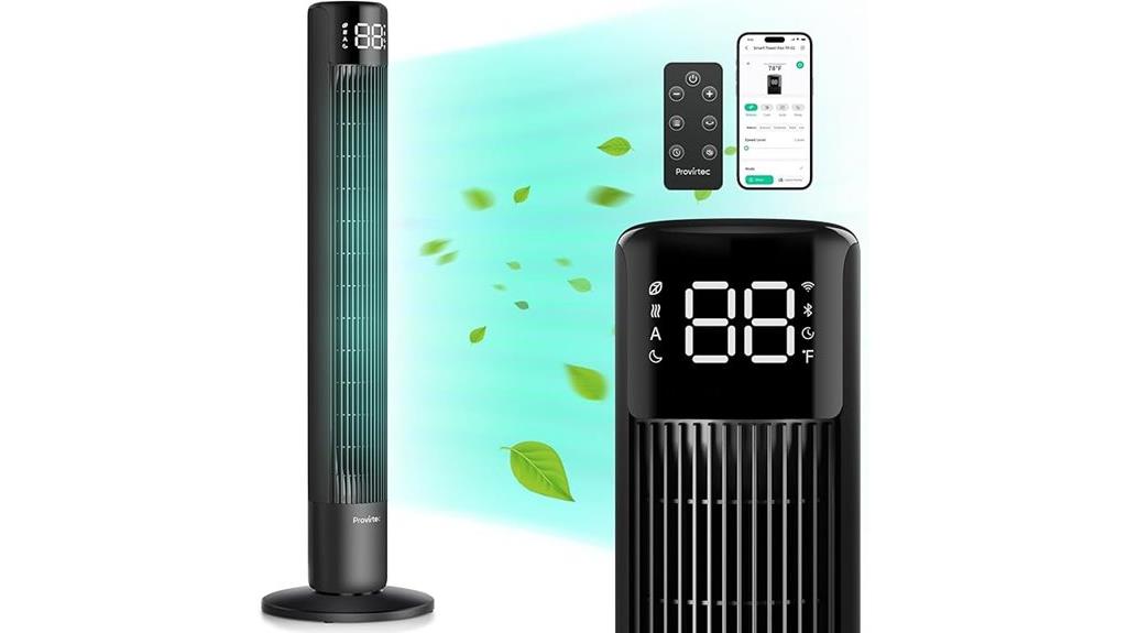 bedroom tower fan remote