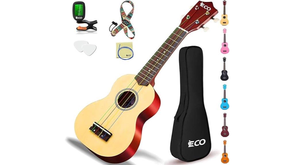 beginner 21 inch natural ukulele
