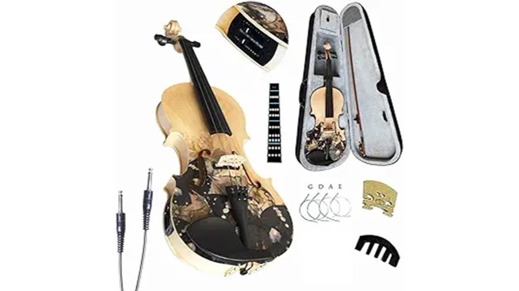 beginner electric acoustic violin set