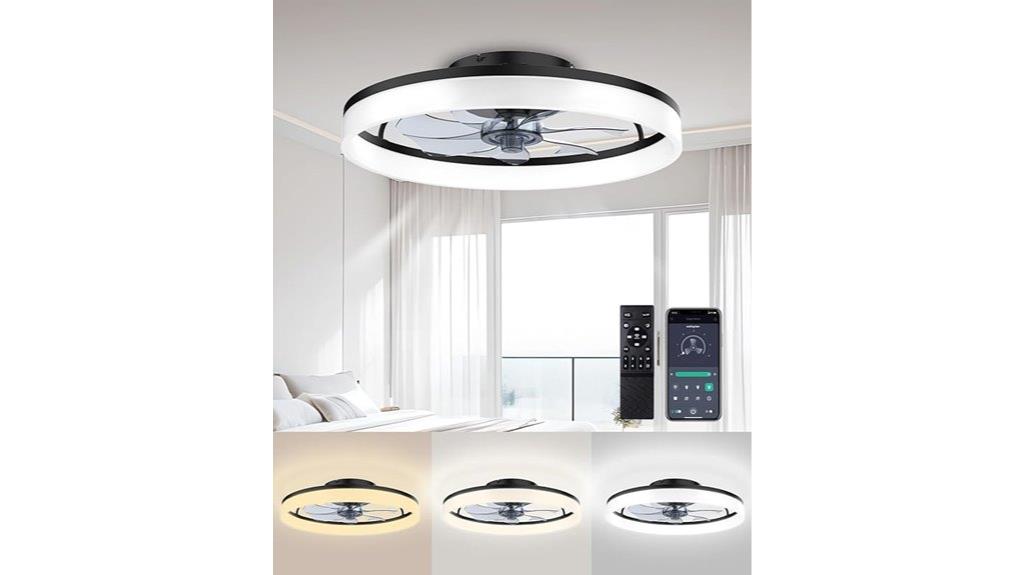 black 20 inch ceiling fan