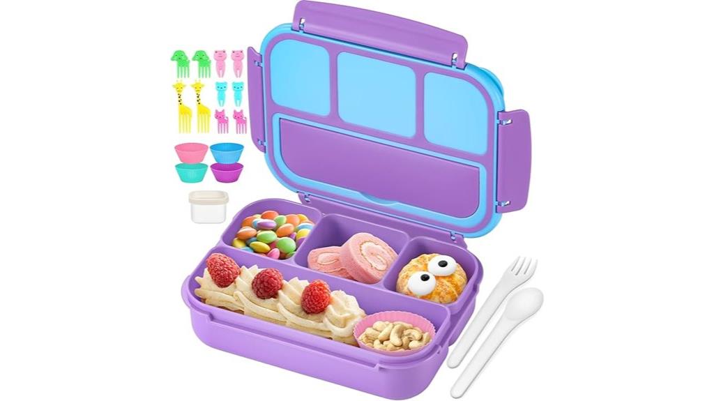 colorful multi compartment lunch box