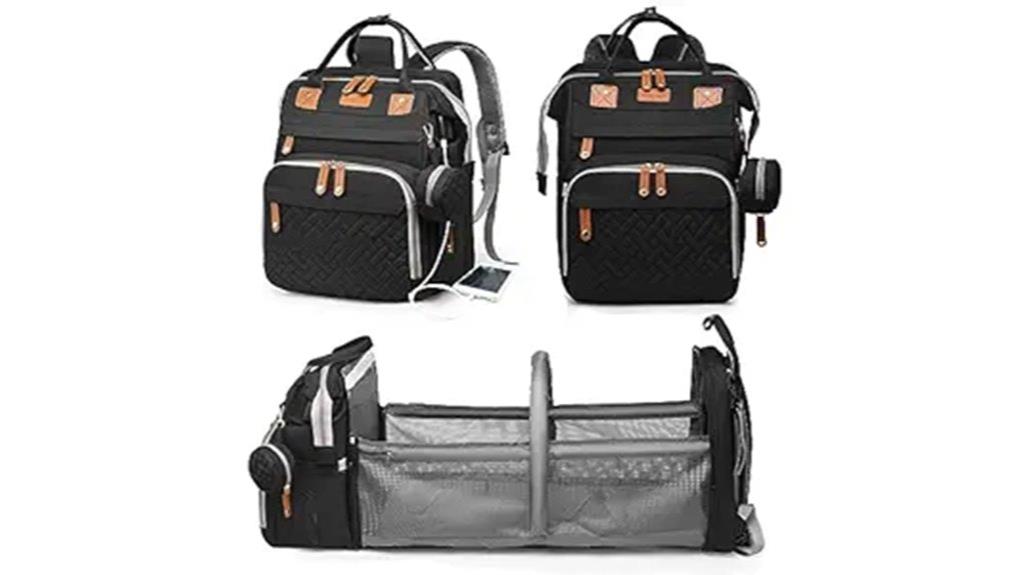 diaper backpack with charging