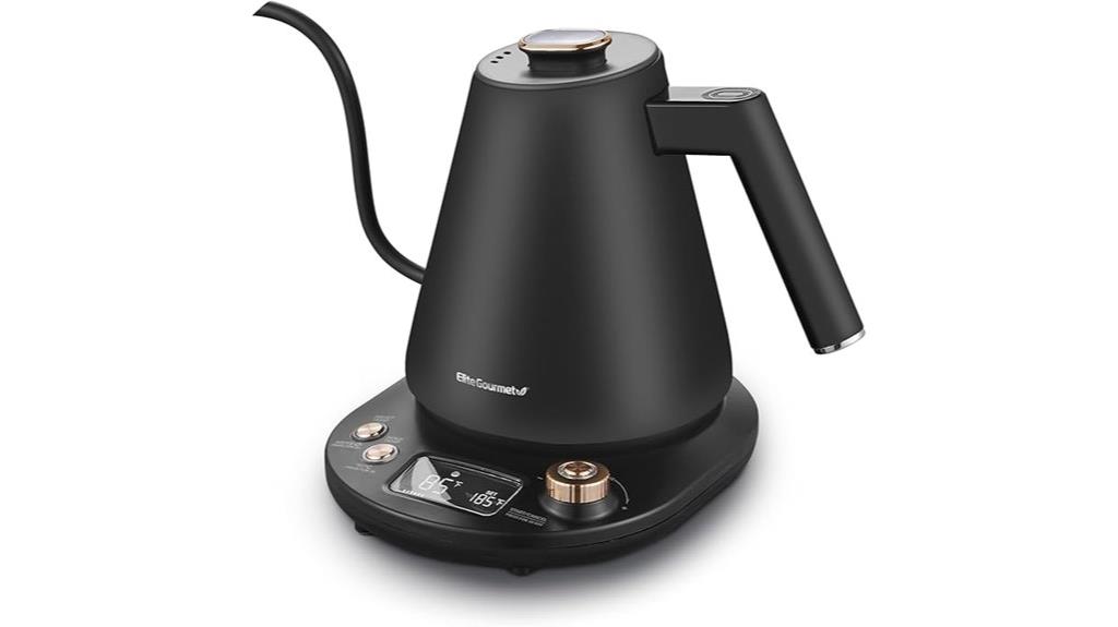 digital matte black kettle