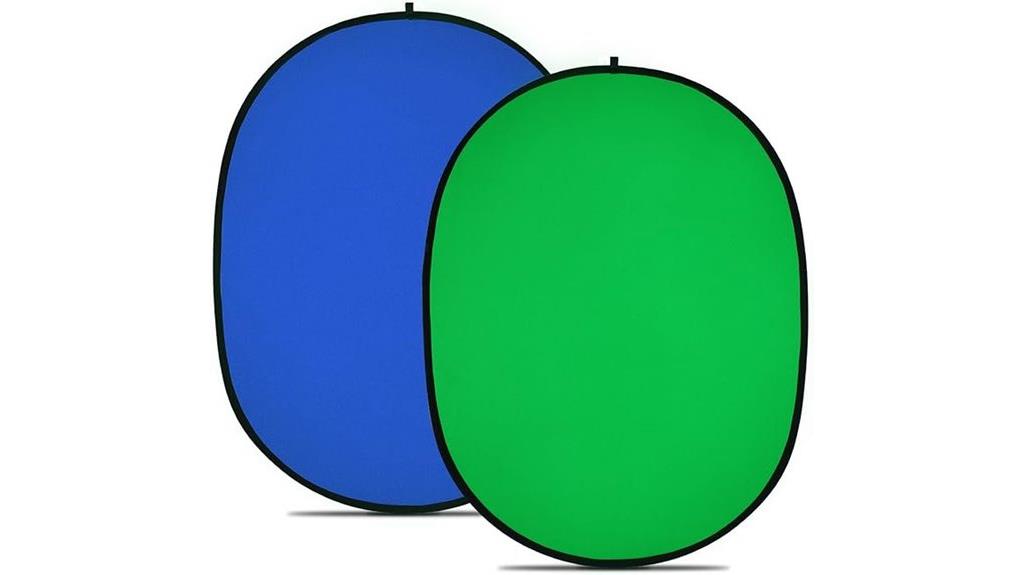 double sided green blue backdrop
