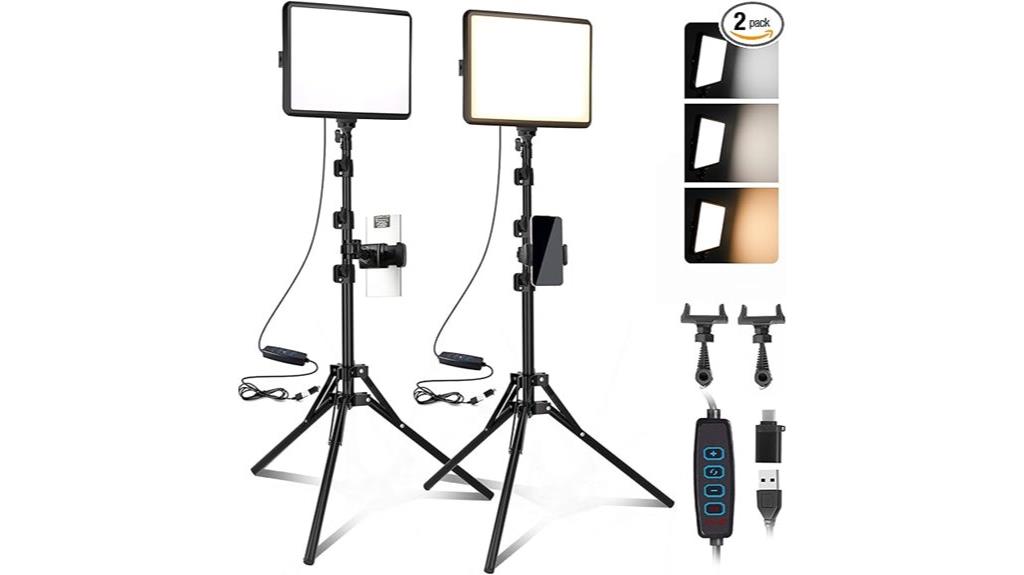 dual led video light kit