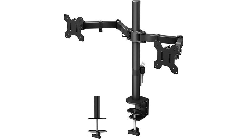 dual monitor adjustable mount