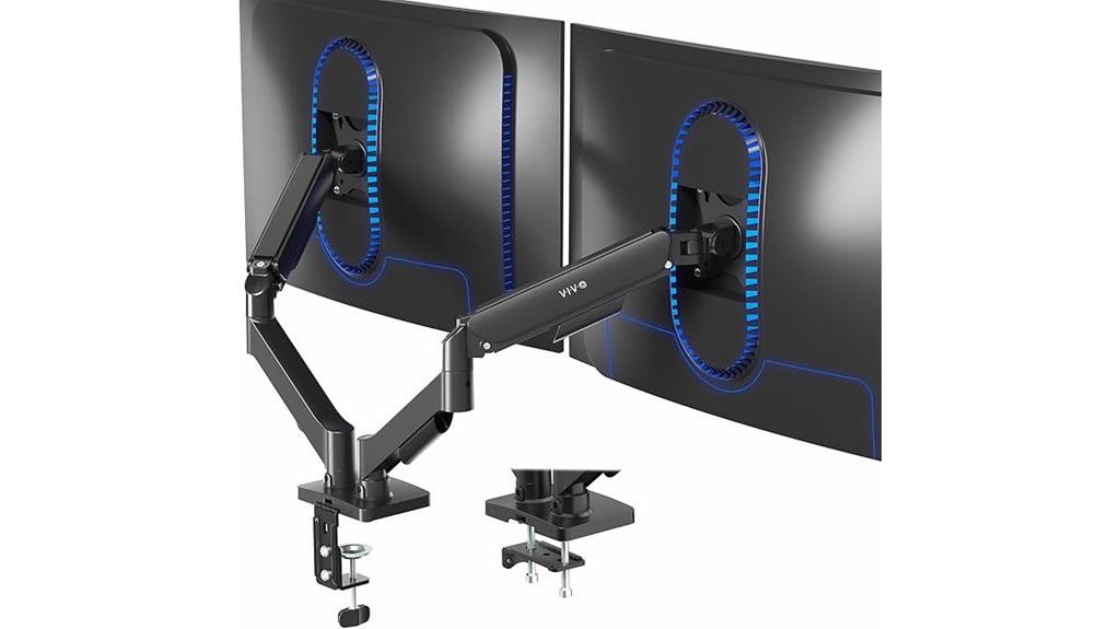 dual monitor stand pneumatic