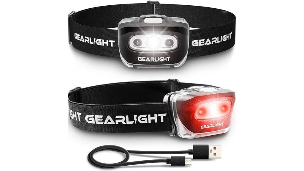 dual usb rechargeable headlamps