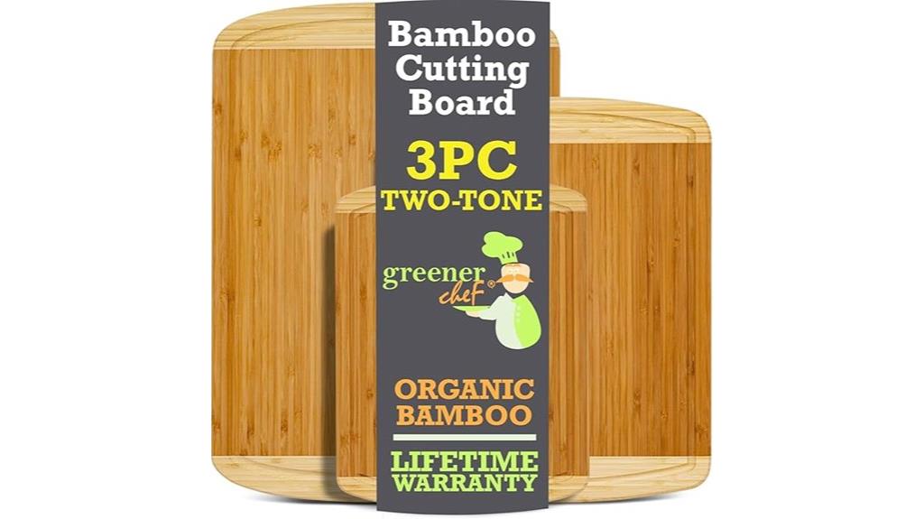 eco friendly bamboo cutting set