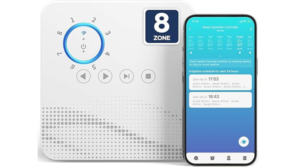 eight zone wifi sprinkler controller