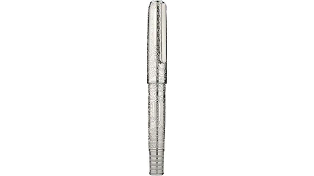 elegant silver steel pen
