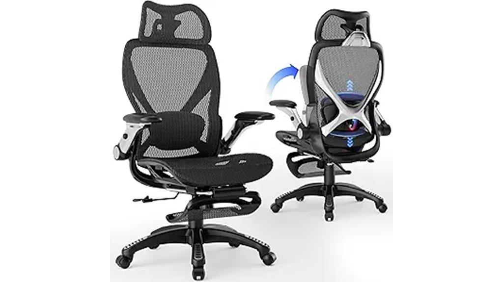 ergonomic office chair footrest