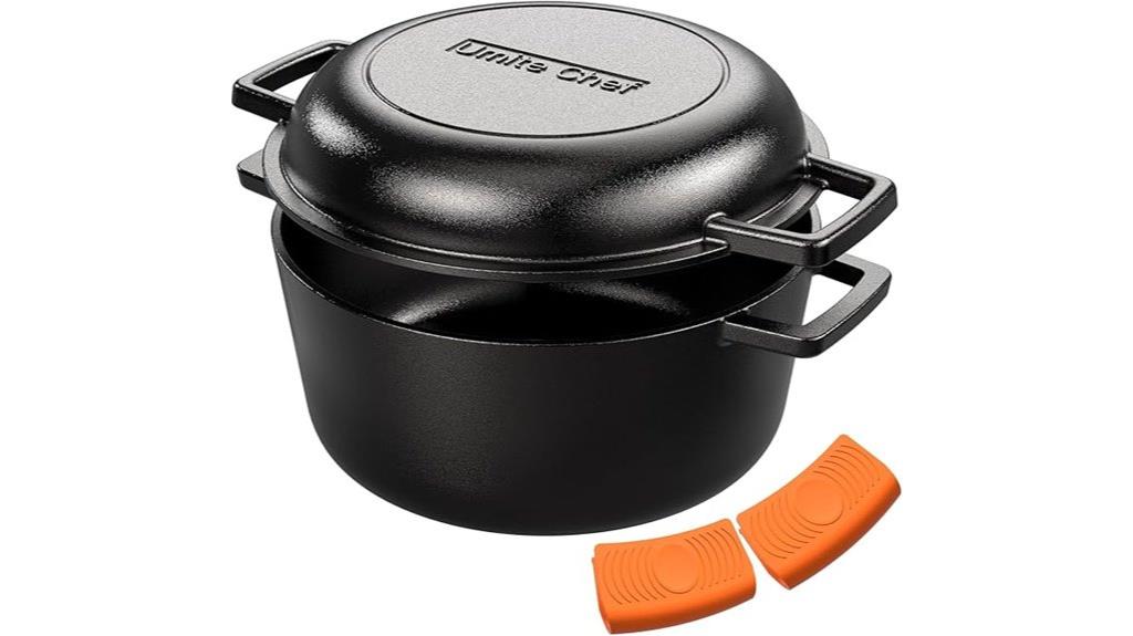 five quart cast iron cookware