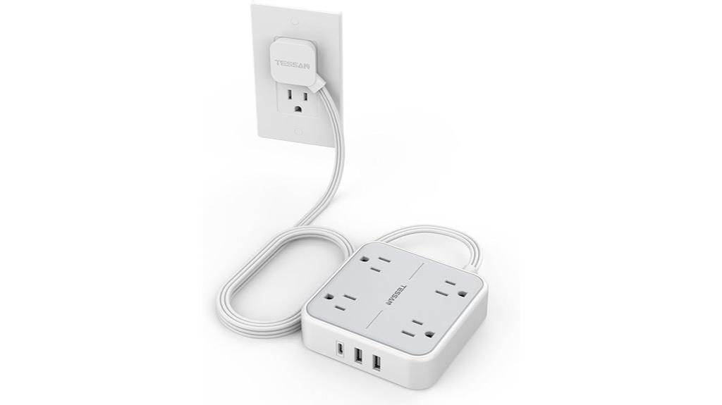 four outlets three usbs