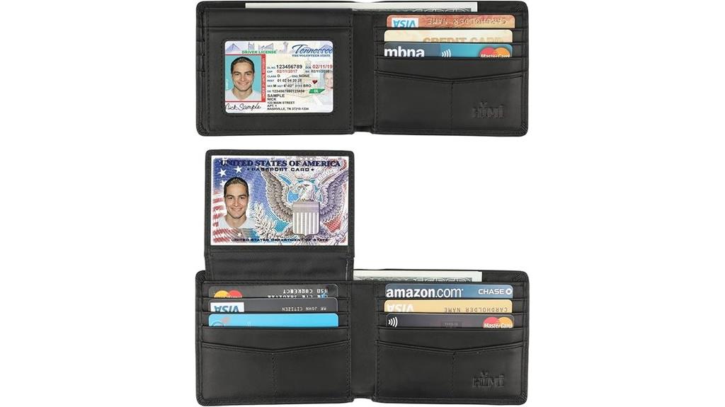genuine leather rfid wallet