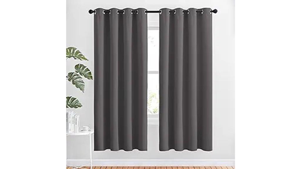 gray blackout curtain panels