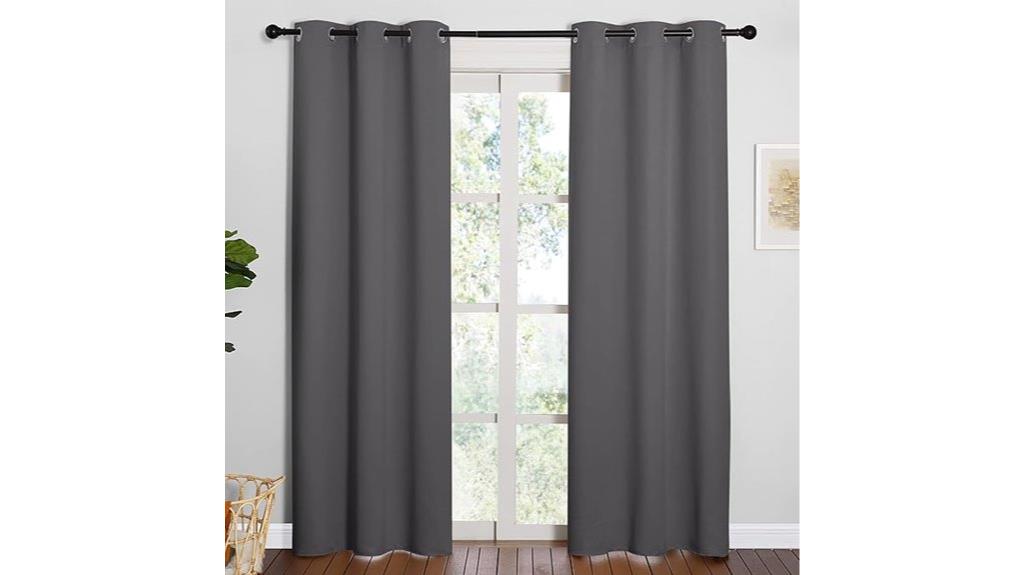 gray blackout curtain panels