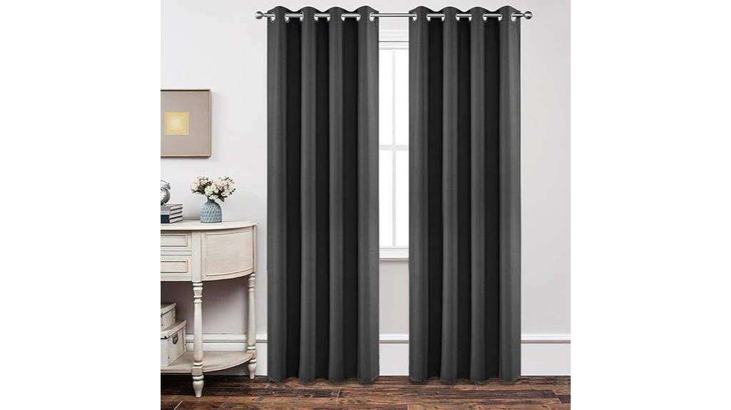 grey 84 inch divider curtains
