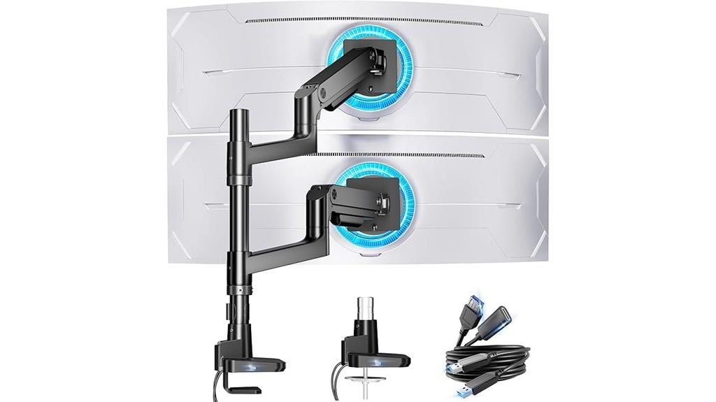 heavy duty dual monitor arm