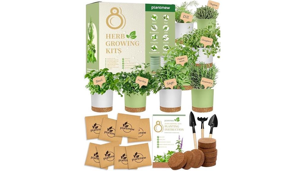 herb garden with organic