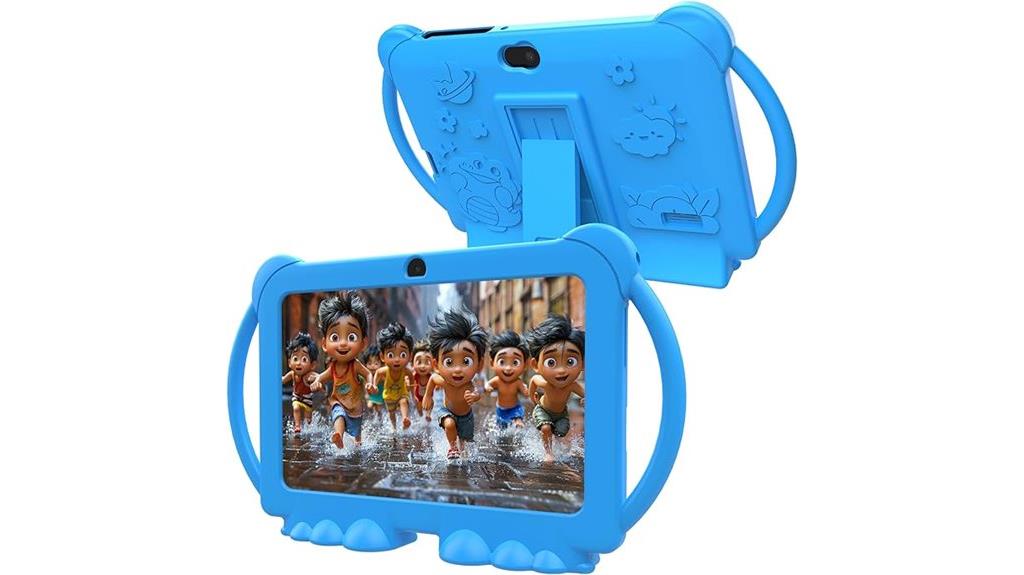 kids blue shockproof tablet