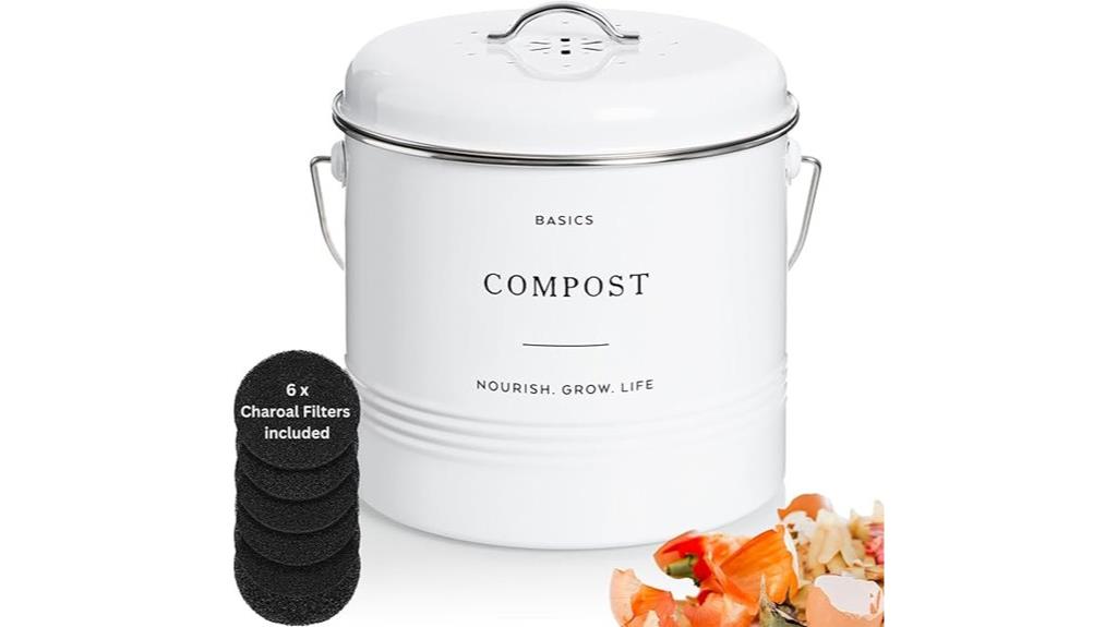 kitchen compost bin with filters
