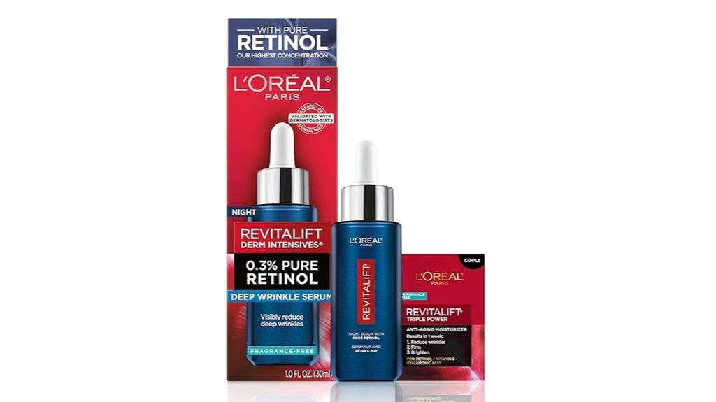l or al retinol night sample