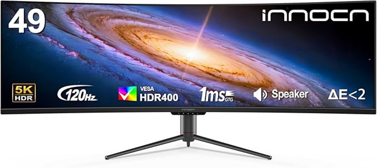 large curved gaming monitor