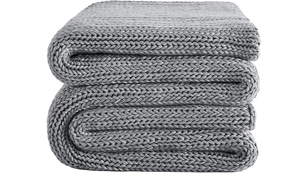 large knitted weighted blanket