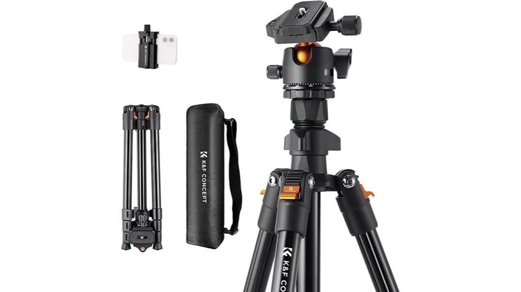 large tripod with phone mount