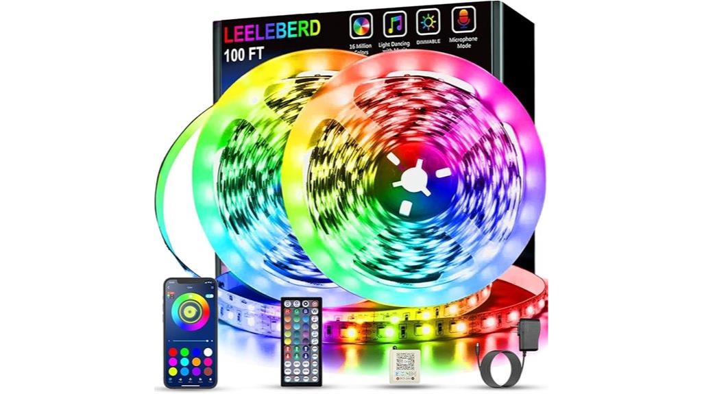long colorful led strips