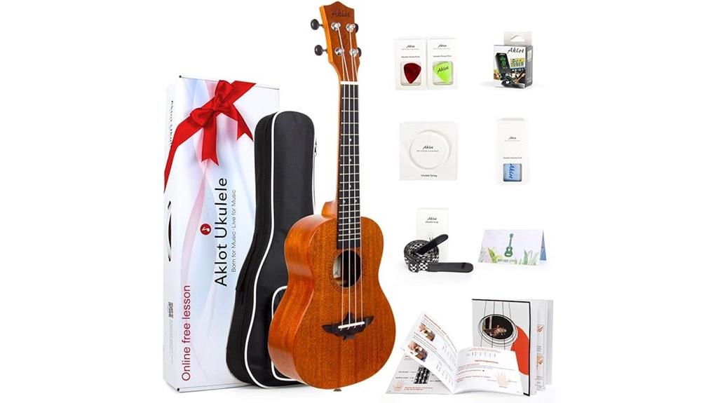mahogany ukelele concert guitar