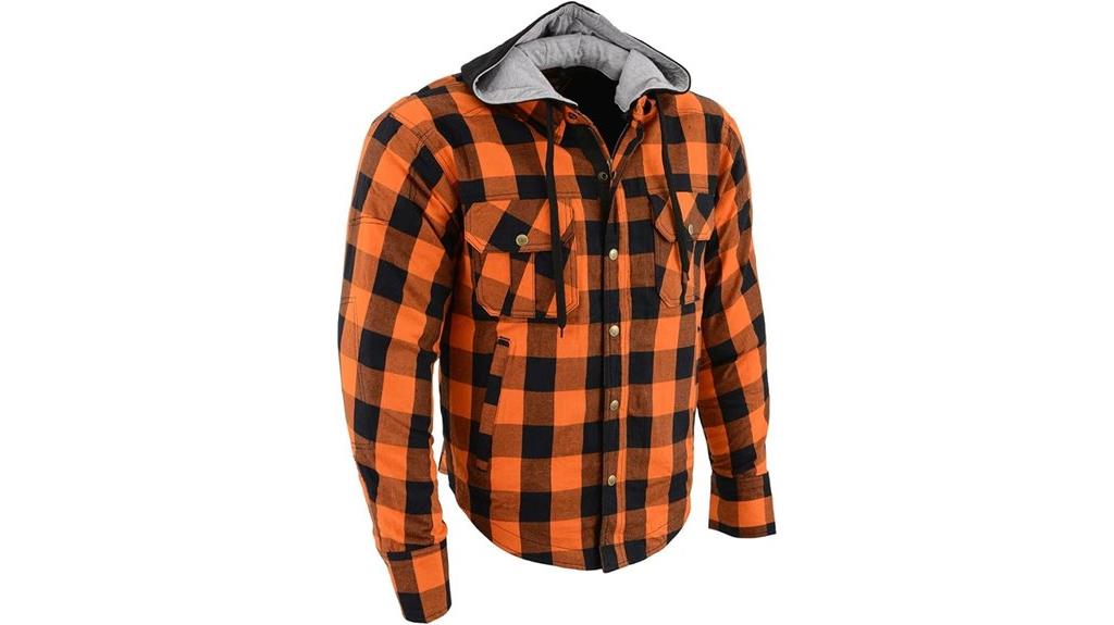 men s flannel motorcycle shirt