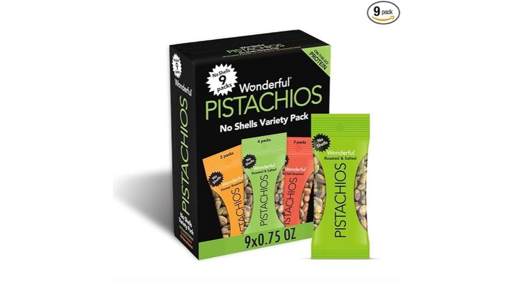 mixed flavors pistachios pack