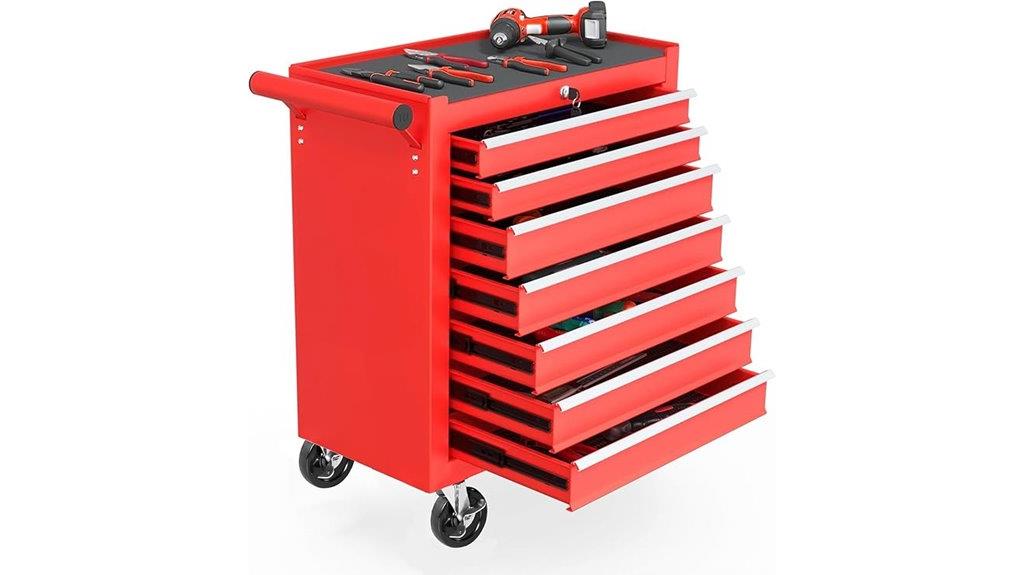 mobile seven drawer tool chest