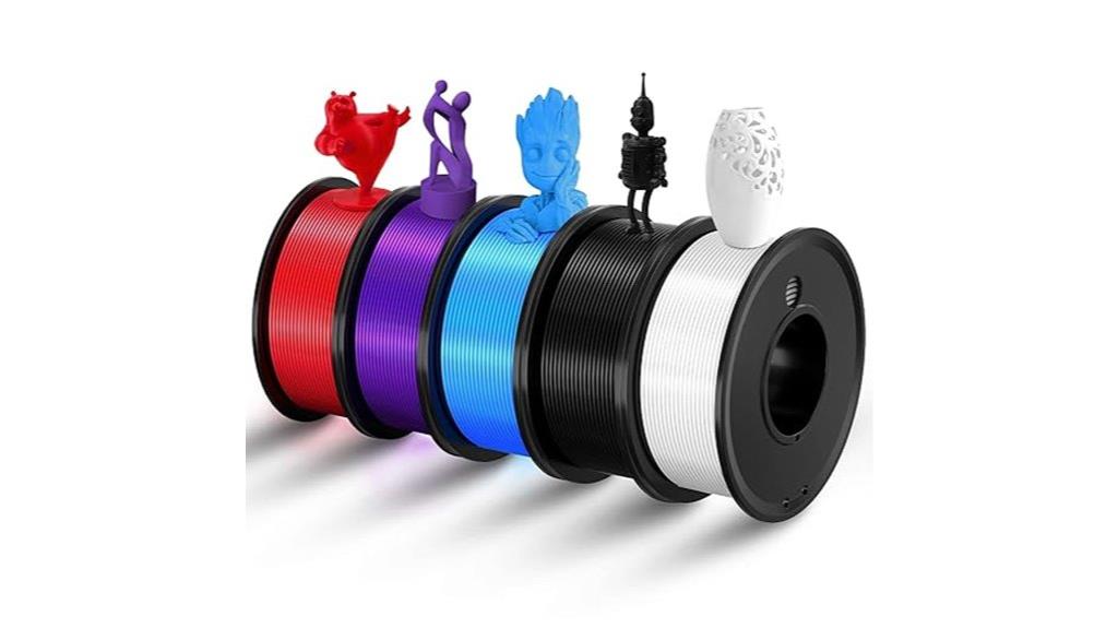 multi color pla filament bundle